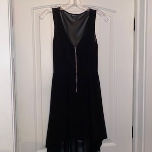 bebe fit and flare zipper dress
